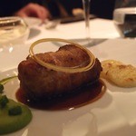 オルタシア - Oct, 2012 ﾌﾗﾝｽ産鶉のﾌｧﾙｽ　ﾄﾞﾌｨﾉﾜ添え　ﾏﾃﾞﾗ･ｺﾆｬｯｸｿｰｽ