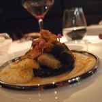 オルタシア - Oct, 2012 冷製蒸し鮑　ｼｰﾄﾞﾙｳﾞｨﾈｶﾞｰと岩海苔のｼﾞｭﾚ　汲み上げ湯葉と雲丹のｸﾘｰﾑｿｰｽ