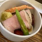 中華そば麦右衛門 - 今回も工夫いっぱいの付け合せ