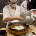 鮨 むらやま - ショウキちゃんがシャリを切ります♡