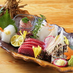 陽 - 刺身　三点盛り
