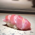 菊鮨 - 大トロ（大間）・・口に入れるとトロケマス、最高。