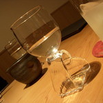 神保町 傳 - 素敵なグラスに入った日本酒
