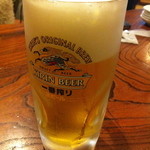 餃子処三日月 - 生ビール　420円