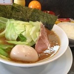 そらの星 - キャベツらーめん＋味玉トッピングに、無料のご飯