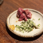 鳥茂 - はらみ湯引きポン酢