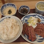 青葉 - 牛たん味比べ御膳もろみ醤油と塩(お肉1.5倍)