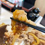 Yoshinoya - それでも牛丼具材の牛肉はこのカレールーに合いますな。薄めにカットされた牛肉はカレーに合うと発見しました。