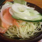 Imazato Teppanyaki - ステーキセットのミニサラダ。
