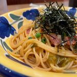 Maiami Gaden - 高菜とベーコンの正油ソースパスタランチ　1000円　+　大盛り　130円
