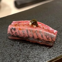 鮨 こしかわ - 鯵 相模湾 青唐辛子と生姜