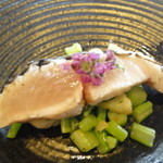 sfida - 鰆のカルパッチョ・・・○○野菜のニンニクソース