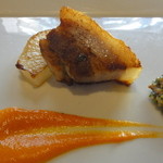 sfida - オザキさんが育てた豚バラ肉の柔らかコンフィー　マスタードを添えて。