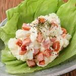 Adult potato salad with sausage and black pepper