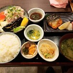 Meshi To Sake Takahiro - おいも豚の冷しゃぶコンボ定食(塩鯖焼き選択)1,080円！