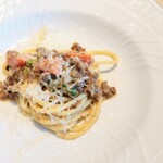La Brianza - 吉田牧場ブラウンスイス牛ボロネーゼパスタ。ブラウンスイス牛の美味しさ堪能ボロネーゼ、お久しぶり嬉しいわぁ♡ この頃ビーフいただきたい気持ちの日がよくあるので、本当に嬉しいブリアンツァのボロネーゼ大好き