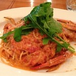 ピッツェリア ノーチェ - ワタリ蟹のトマトクリームソース