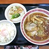 Kouraku en - 朝定食Ｃ ＋ 背脂トッピング