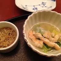 やげんぼり 赤坂店 - おひたしとちりめん山椒