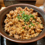 Yakitori Haruka - なんとそぼろとお米の割合が3:1でそぼろの勝ち！