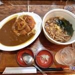 安曇野 - ＊カツカレー　温蕎麦セット 