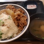 YOSHINOYA - 牛皿麦とろ御膳　麦とろオクラ牛丼にアレンジ(笑)