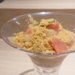 おりはら - 甘エビとトマトの冷製うどん 唐墨かけ