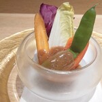 おりはら - ホタルイカソースのバーニャカウダ