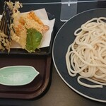 千歳饂飩 - 太うどん-冷-　天せいろ　1,155円