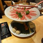 しゃぶしゃぶ肉と野菜盛合せ