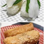 魚べい - カレイエンガワといなり寿司