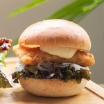 Sea-scented fish burger