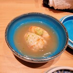 鮨 龍次郎 - ボタン海老、海老の味噌餡かけ