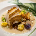 ル・ジャルダン・デ・サヴール - 2021.9 九州産アズキハタのポワレ 松茸とエストラゴンのスープ仕立て