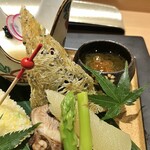 難波 鮨 よこ田 - 鮨と天冨良【特上】会席17600円