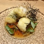 難波 鮨 よこ田 - 鮨と天冨良【特上】会席17600円