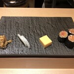 難波 鮨 よこ田 - 鮨と天冨良【特上】会席17600円