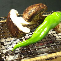 松茸と京野菜の炭焼