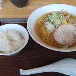 Ramen Hide Kanazawa - 香味塩ラーメンセット ￥780