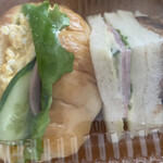 ケーワン - カツサンドとハムサンドとロールパンのサンドのセット（商品名失念）