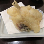 新川 - きす天ぷら   オマケの茗荷天ぷら