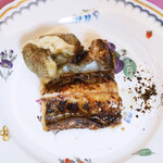 ペレグリーノ - 【前菜】穴子のロースト、京都綾部産　賀茂茄子添え