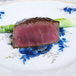 ペレグリーノ - 【メイン料理】神戸ビーフ　フィレ肉の紀州備長炭　炭火焼