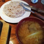 越後の台所 すずきち - 御飯と味噌汁