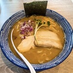 あごだし中華そば いぬさき - 【2021年09月】濃厚鶏白湯そば～あごだし合わせ～＠880円、提供時。