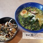 麺や品 - 塩ラーメン＋チャーシューまぶし丼2021.09.02