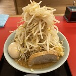 ラーメン もっけだの - ラーメン普通ニンニクヤサイマシマシ+味玉