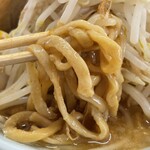 ラーメン もっけだの - ラーメン普通ニンニクヤサイマシマシ+味玉の麺