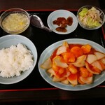 順香 - 甘くないエビチリ定食 850円