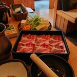 しゃぶしゃぶすき焼どん亭 - 豚しゃぶロース定食  の肉2倍